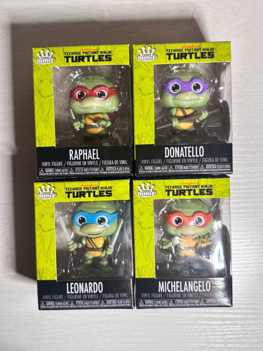 Funko Minis Teenage Mutant Ninja Turtles Set of 4 NIB Vinyl Figures - Full Set